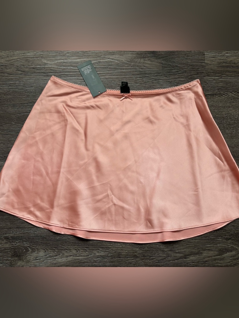 Target Pink Satin Mini Slip Skirt